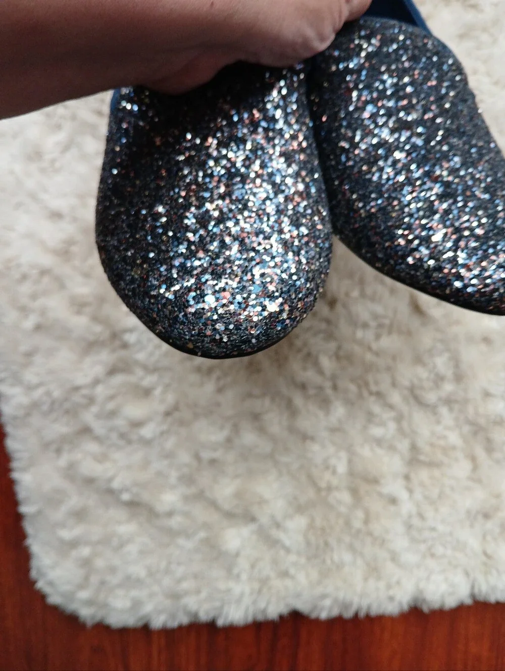 💎 BIRDIES Women’s Shoes The Starling Slipper Flats Galaxy Glitter Multicolor